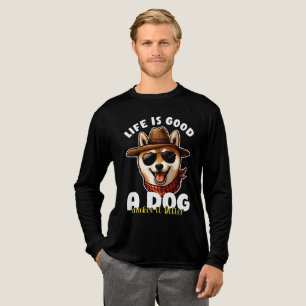 Das Leben ist gut, ein Hund macht es besser, Hunde Tri-Blend Shirt