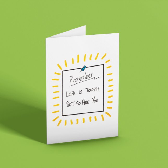 Das Leben ist hart, aber du bist es auch Karte (Von Creator hochgeladen)