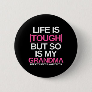 Das Leben ist hart, aber genauso ist mein Oma-Brus Button
