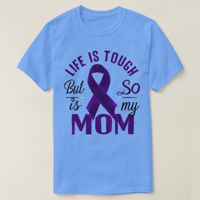 Das Leben ist hart, aber meine Mama auch T-Shirt (Design vorne)