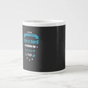 Das Leben ist hart, also wach auf und kämpfe Motiv Jumbo-Tasse