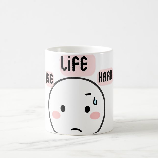 Das Leben ist hart lustig Kaffeetasse (Mittel)
