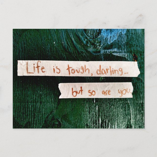 Das Leben ist hart Postkarte (Vorderseite)