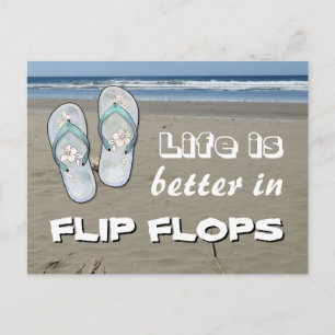 Das Leben ist in Flip Flops besser Postkarte