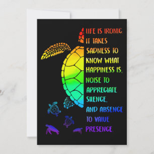 Das Leben ist ironisch, es braucht Traurigkeit zu  Save The Date