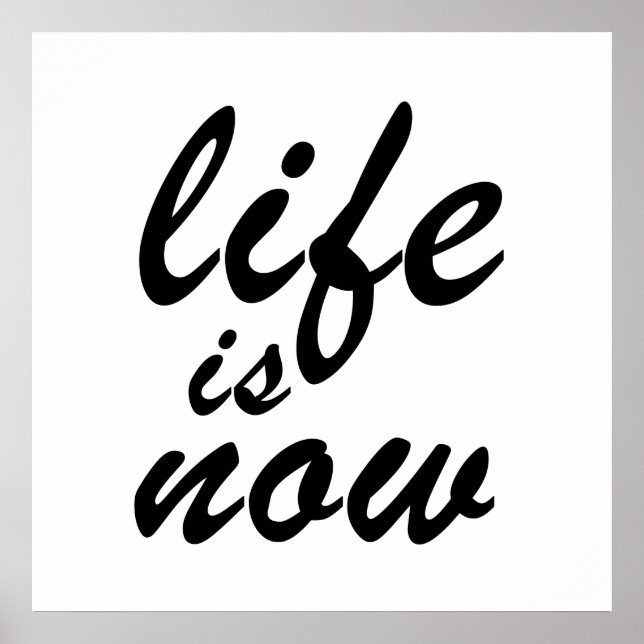 Das Leben ist jetzt Poster (Vorne)