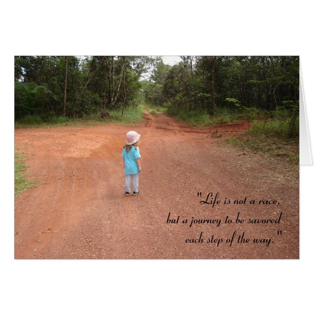 "Das Leben ist kein Rennen.." (Vorderseite (Horizontal))