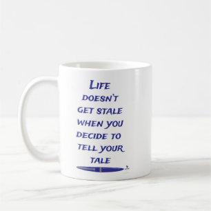 Das Leben ist keine abgestandene Geschichte Lustig Kaffeetasse