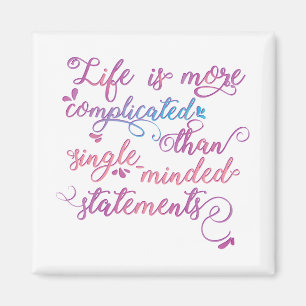 Das Leben ist komplizierter Personal Growth Slogan Magnet