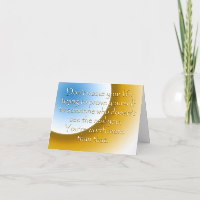 Das Leben ist Kurz (Förderung von Mitteilungskarte (Vorderseite)