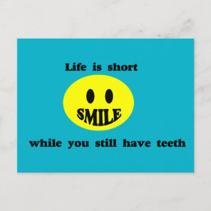 Das Leben ist Kurz Postkarte