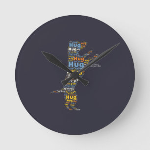 Das Leben ist kurz, umarme deine Hund-Typografie Runde Wanduhr