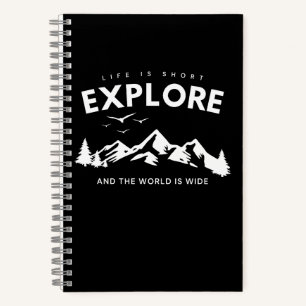 Das Leben ist kurz und die Welt ist weit Zitat erk Notizbuch