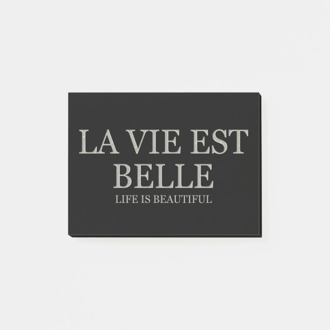 Das Leben ist - Licht schön Post-it Klebezettel (Vorderseite)