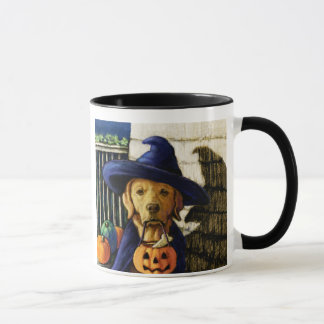 "Das Leben ist mit ein Labrador-" Halloween Hexe Tasse