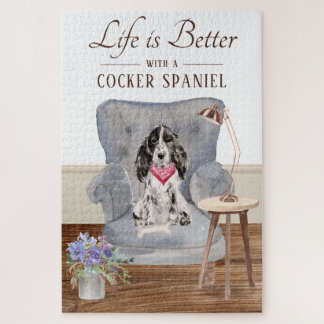 Das Leben ist mit einem Cocker Spanier Puzzle