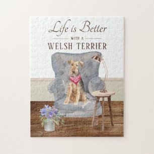 Das Leben ist mit einem GUH TERRIER Terrier Jigsaw Puzzle