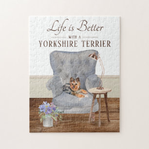 Das Leben ist mit einem YORKSHIRE TERRIER Jigsaw P Puzzle