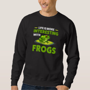 Das Leben ist mit Fröschen Fröschen interessanter Sweatshirt