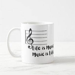 Das Leben ist Musik, Musik ist das Leben Kaffeetasse