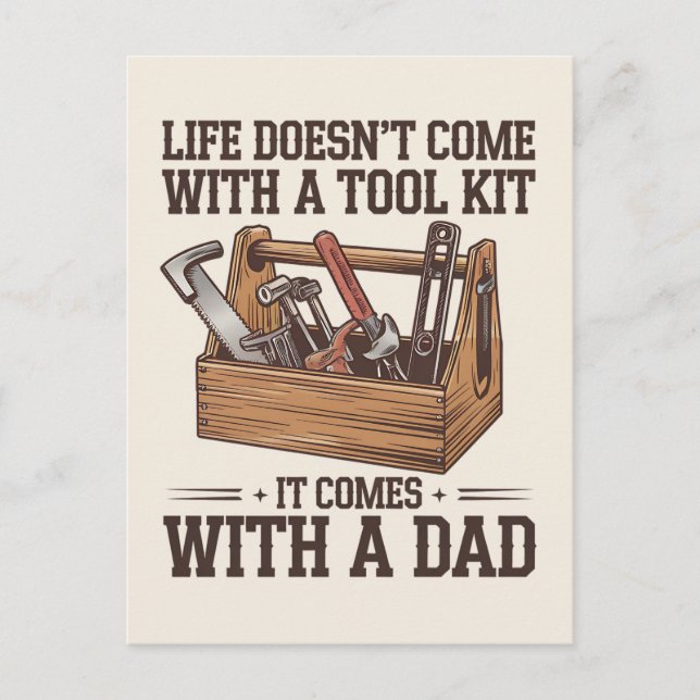 Das Leben ist nicht mit einem Toolkit ausgestattet Postkarte (Vorderseite)