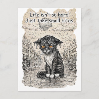 "Das Leben ist nicht so hart, einfach kleine Schri Postkarte