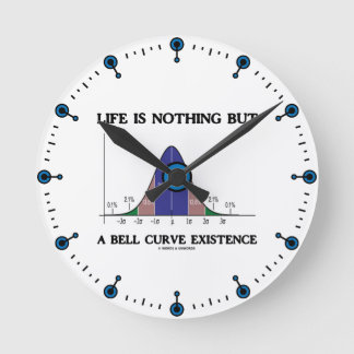 Das Leben ist nichts anderes als eine Glockenkurve Runde Wanduhr