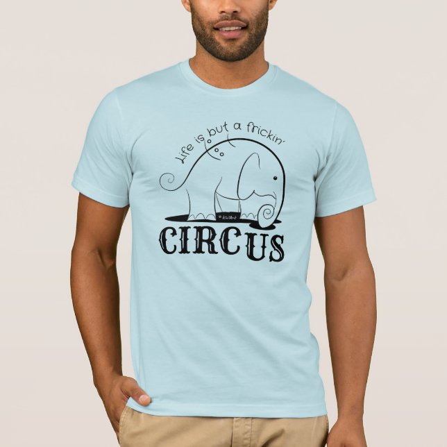 Das Leben ist nur ein ... Elephant Doodle T-Shirt (Vorderseite)