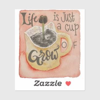 Das Leben ist nur eine Tasse Kaffee-Inspiration. Aufkleber