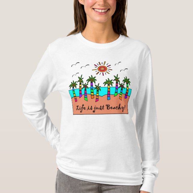DAS LEBEN IST NUR STRAND! T-Shirt (Vorderseite)
