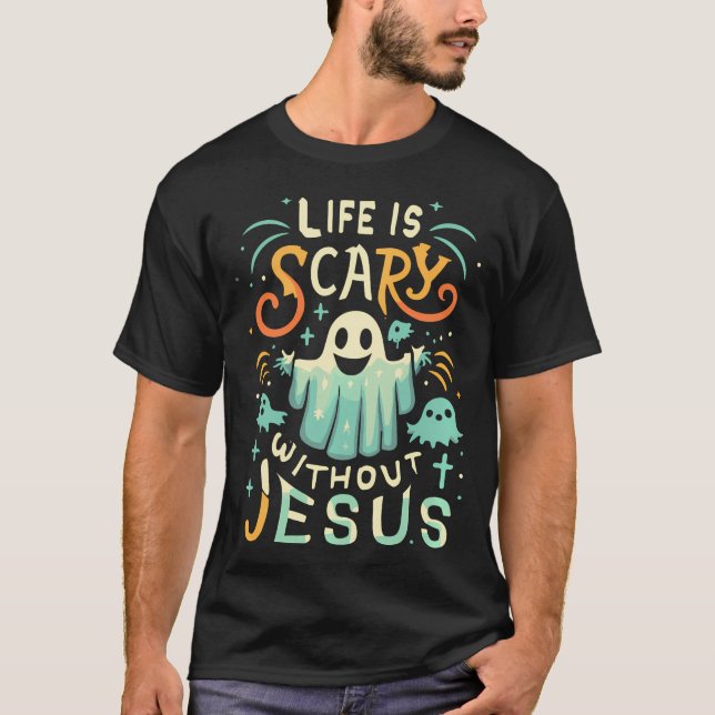 Das Leben ist ohne Jesus Christlichen Halloween Fu T-Shirt (Vorderseite)