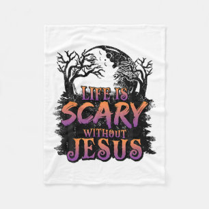 Das Leben ist ohne Jesus Halloween-Kostüm Beängsti Fleecedecke