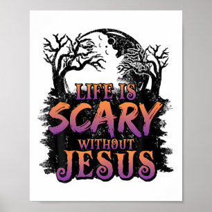 Das Leben ist ohne Jesus Halloween-Kostüm Beängsti Poster