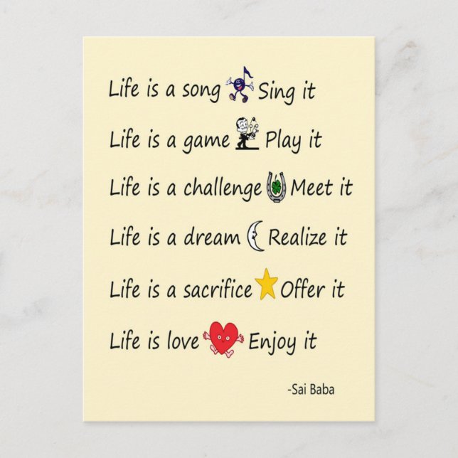 Das Leben ist Postkarte (Vorderseite)