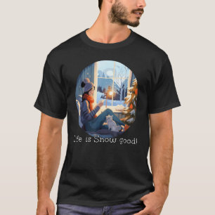 Das Leben ist schnee gut! lustig gemütlich Mädchen T-Shirt