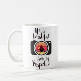 Das Leben ist schön aus meiner Sicht Fotografie Kaffeetasse