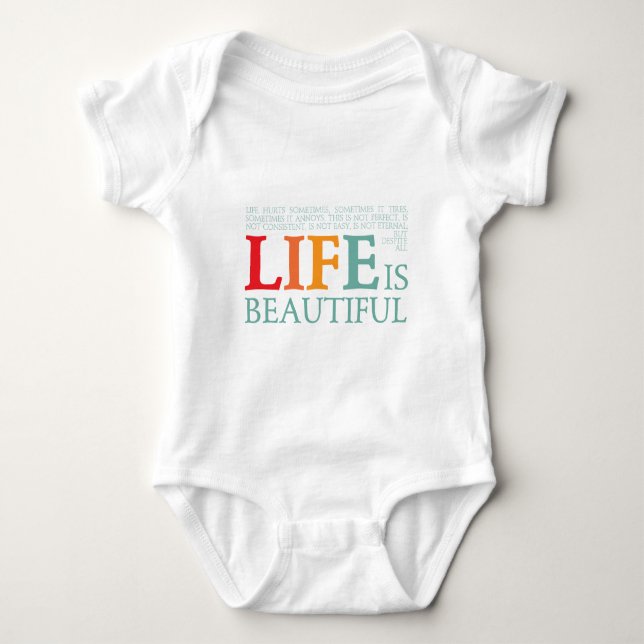 Das Leben ist schön Baby Strampler (Vorderseite)