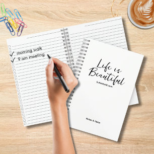 Das Leben ist schön Blog Brand Website Checklist Notizbuch