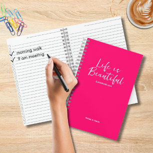 Das Leben ist schön Blog Website Pink Checkliste Notizbuch
