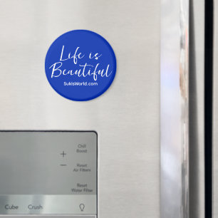 Das Leben ist schön Blue Brand Blog Website Magnet