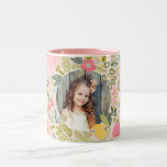 Das Leben ist schön | Foto-Tasse für Blumendesign Zweifarbige Tasse<br><div class="desc">Eine stilvolle,  elegante Tasse mit Blumendesign und einem Rundrahmen für Ihr Foto! Tolle Geschenkidee für Muttertag,  Oma,  Geburtstag,  Weihnachten,  Ostern und mehr!</div>