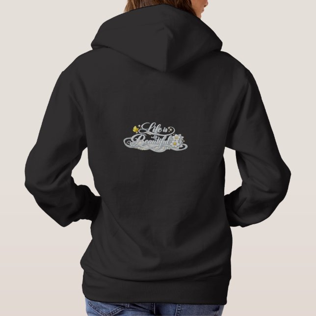 Das Leben ist schön Hoodie (Rückseite)