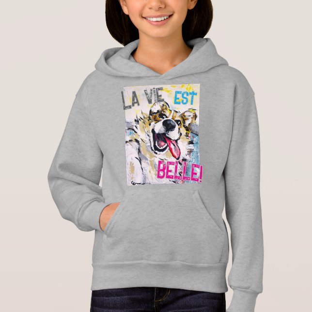 Das Leben ist schön! Hoodie (Vorderseite)