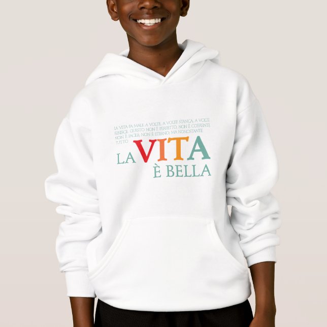 Das Leben ist schön Hoodie (Vorderseite)