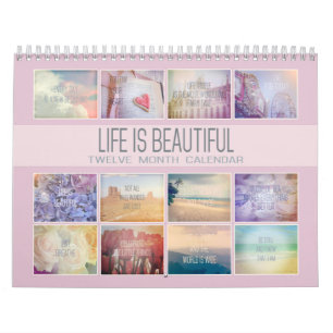 Das Leben ist schön Inspirierend Pastell-Fotos Kalender