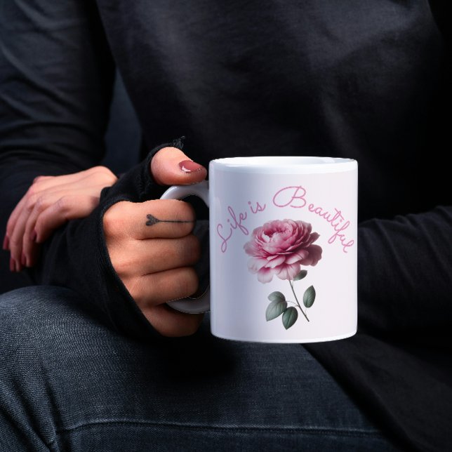 Das Leben ist schön Kaffeetasse (Von Creator hochgeladen)