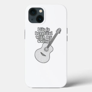Das Leben ist schön mit meiner Gitarre. Schwarz-We Case-Mate iPhone Hülle