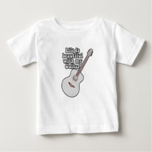 Das Leben ist schön mit meiner Gitarre. Vintag far Baby T-shirt