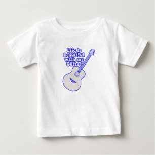 Das Leben ist schön mit meiner Gitarre. Vintage Bl Baby T-shirt