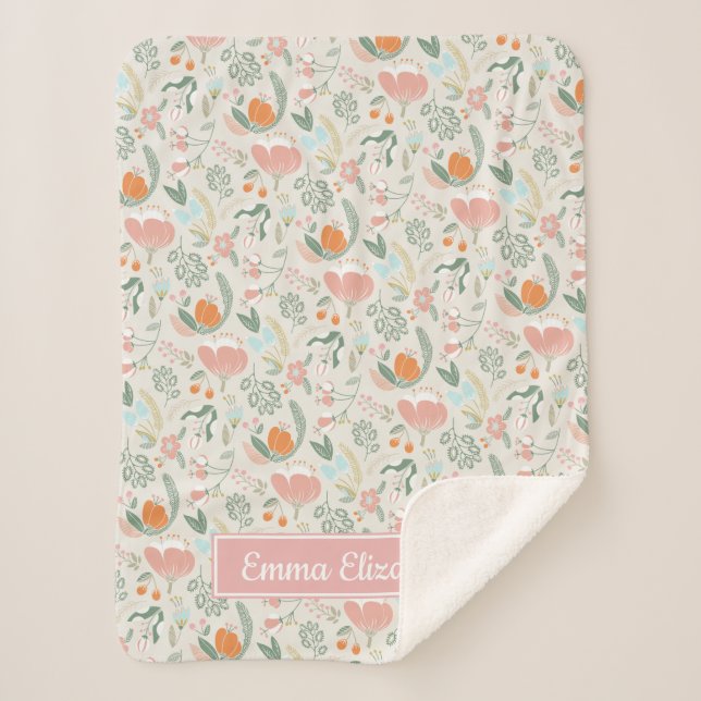 Das Leben ist schön | Personalisiertes Baby Sherpadecke (Vorderseite)